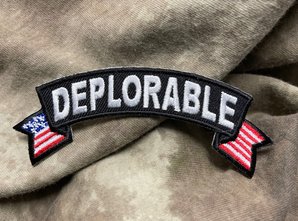 Deplorable Small American Flag Rocker Patch