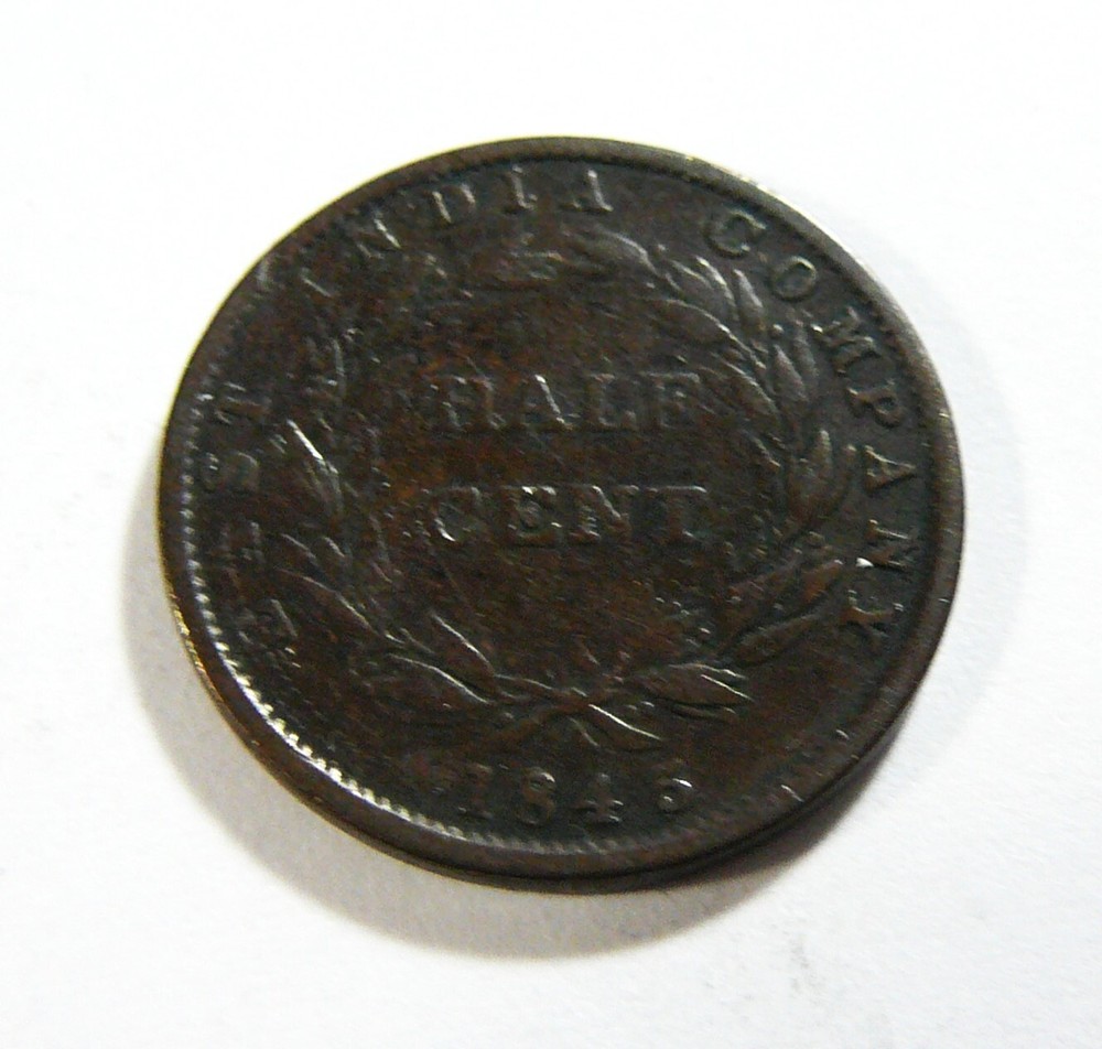 Straits Settlements 1845 1/2 Cent