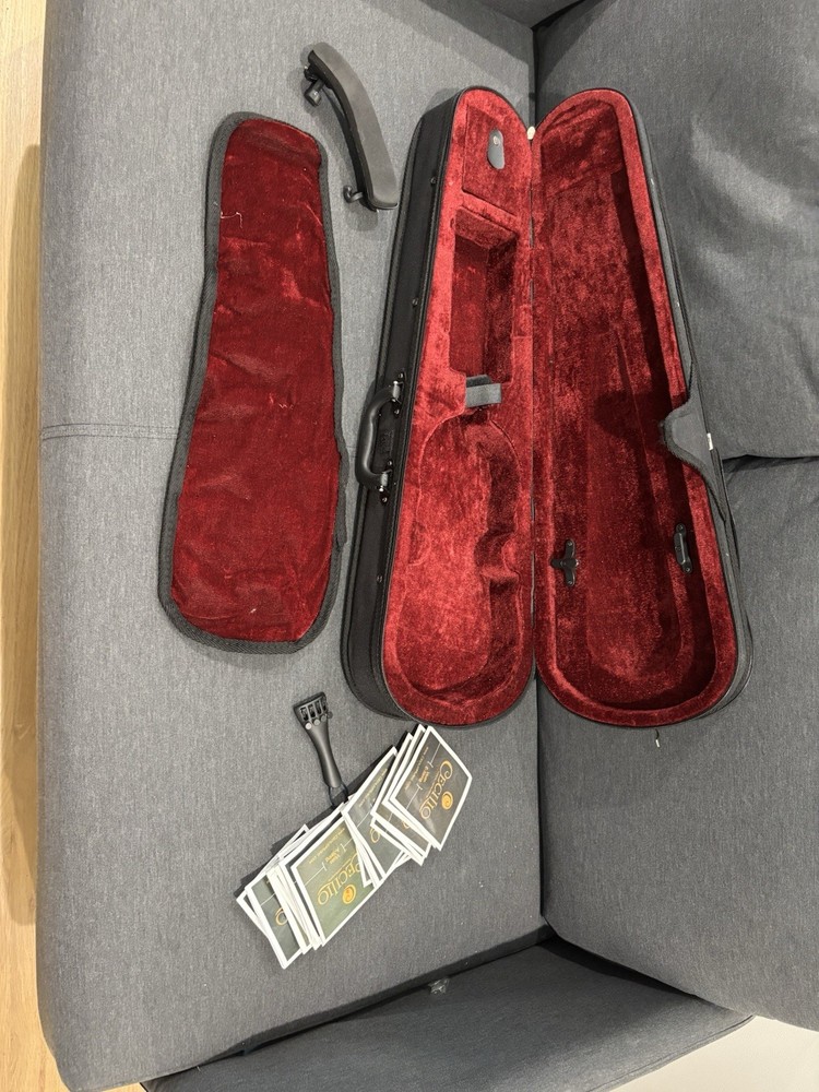 Cecelio Lightweight 4/4 Full Violin Case with replacement Strings (red Velvet)
