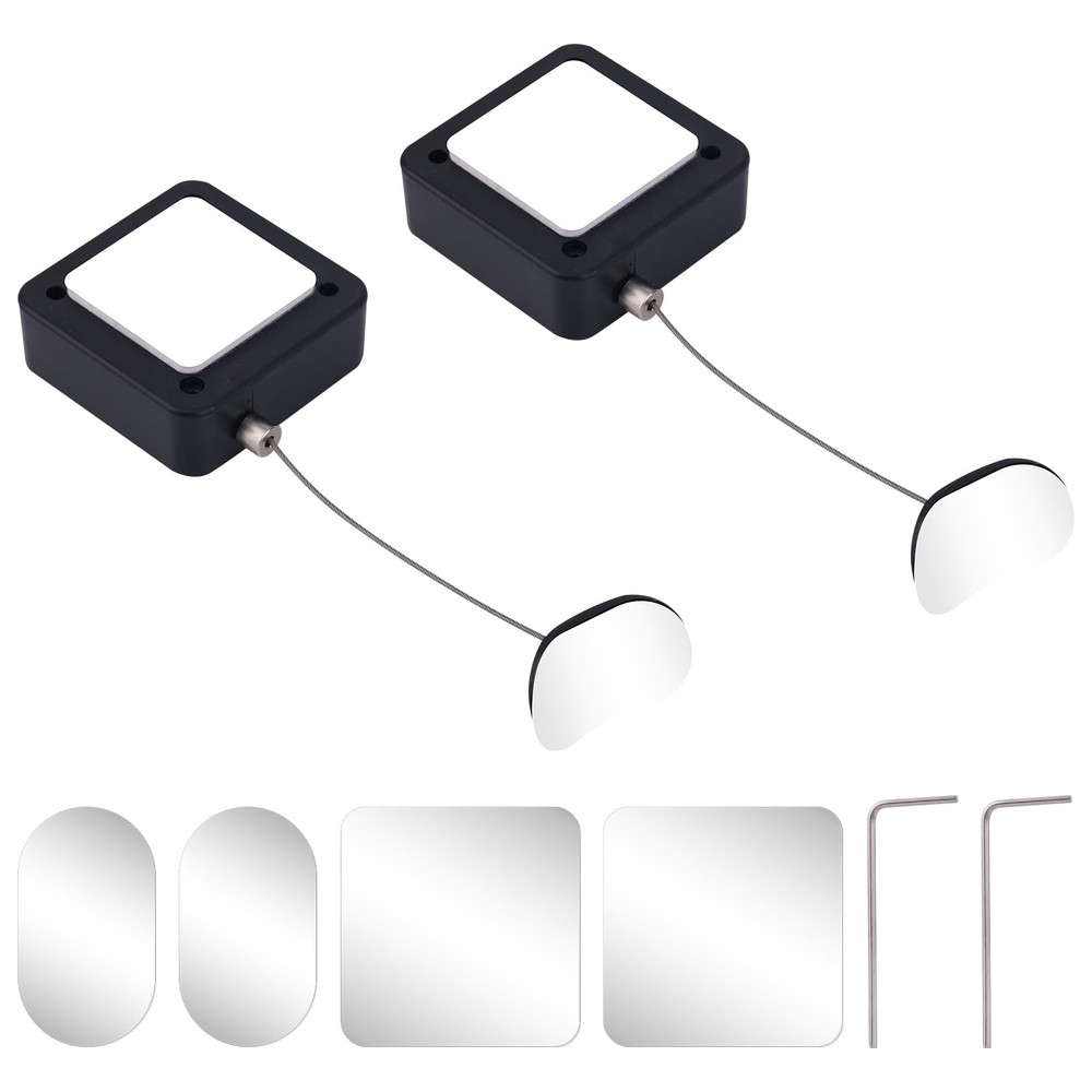 2PCS Retractable Remote Control Tether Locks 6.56ft Adjustable Security Leash