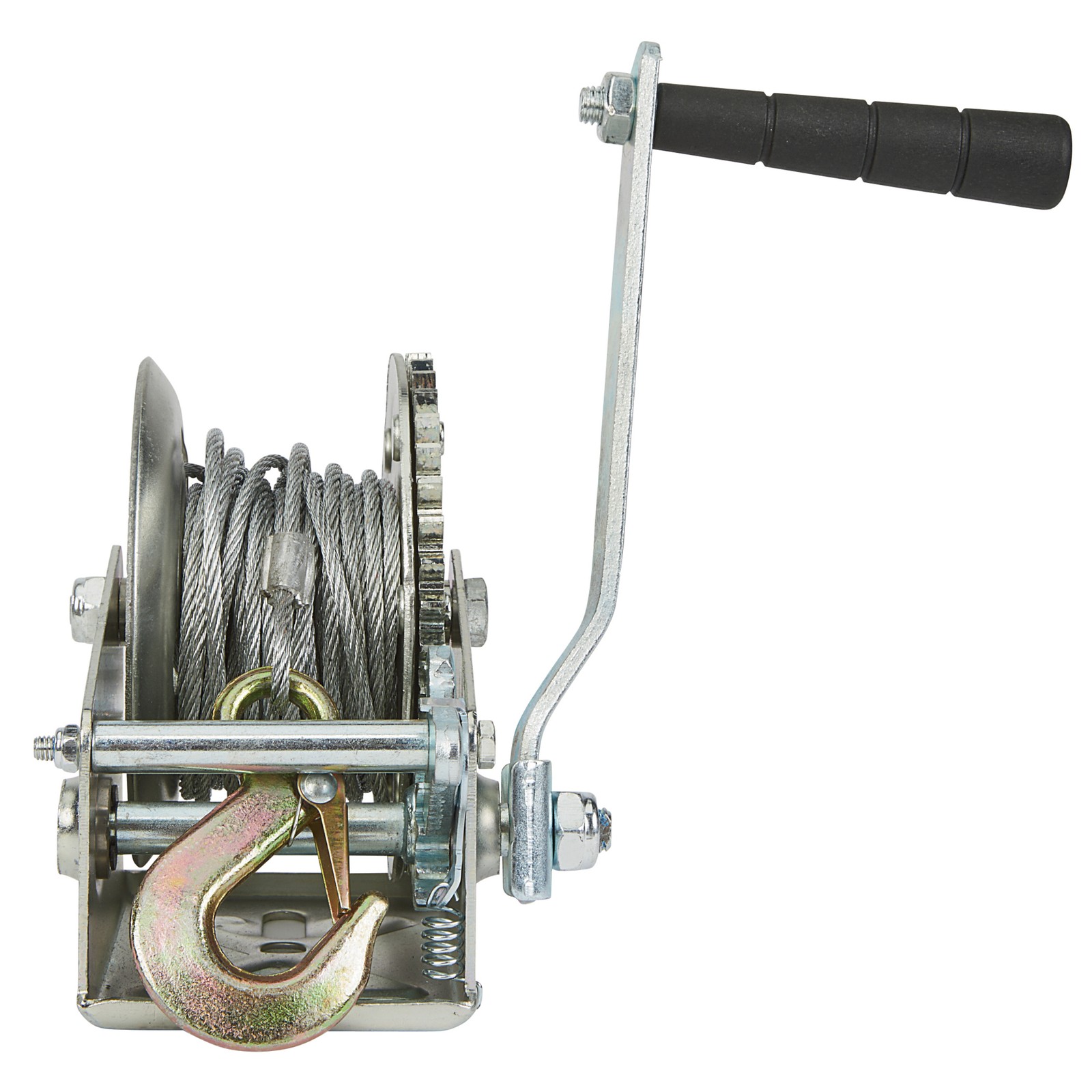 Ultra-Tow Single-Speed Hand Winch with Wire Rope, 1000-Lb. Load Capacity