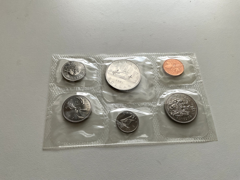 CANADA 1981 Royal Mint Uncirculated Proof Like 6 Coin Mint Set