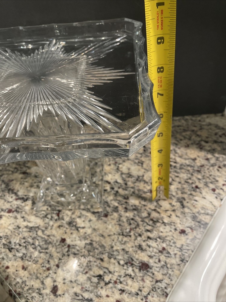 Crystal Cake Stand-heavy Lead Crystal-BEAUTIFUL!