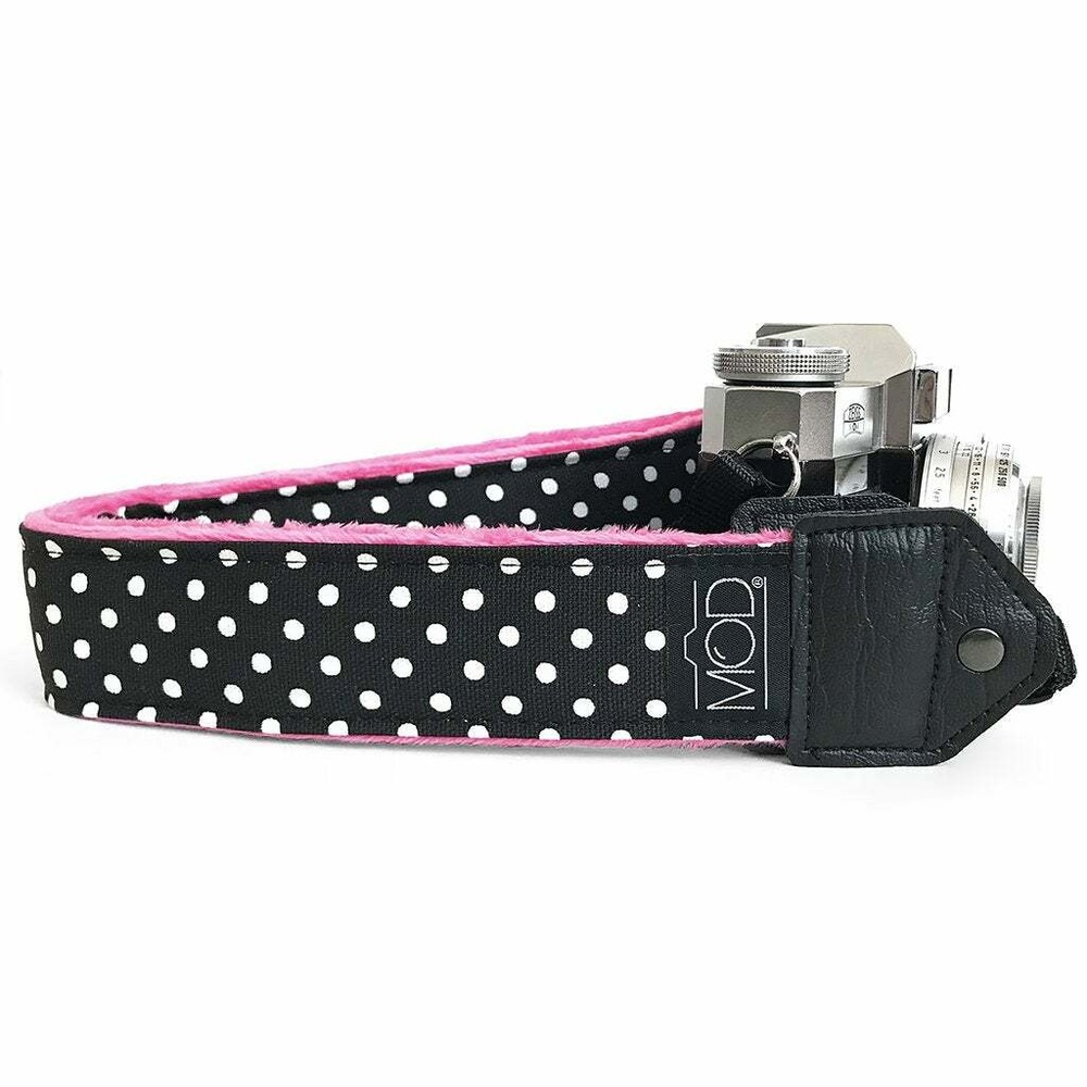 Mod Straps Black Polka with Quick Release Feature Premium Camera Strap