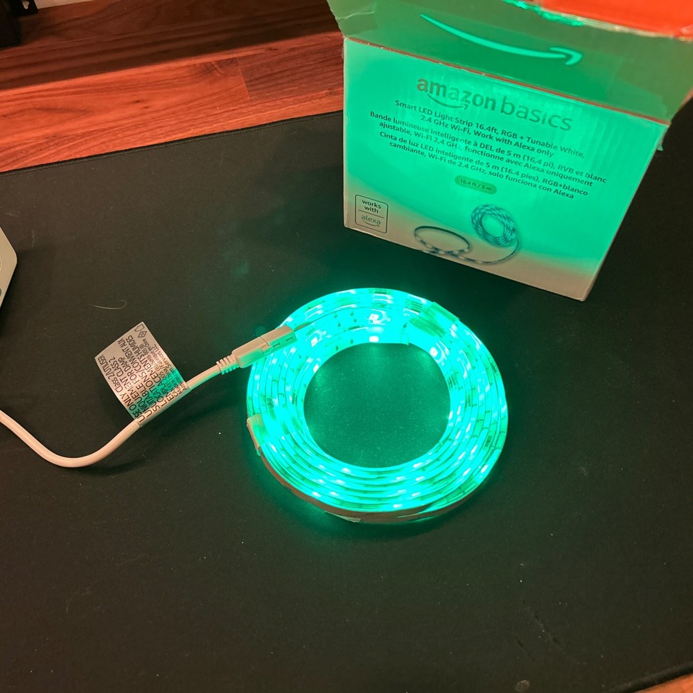 Amazon Basics Smart LED Light Strip 5m, RGB & Tunable White