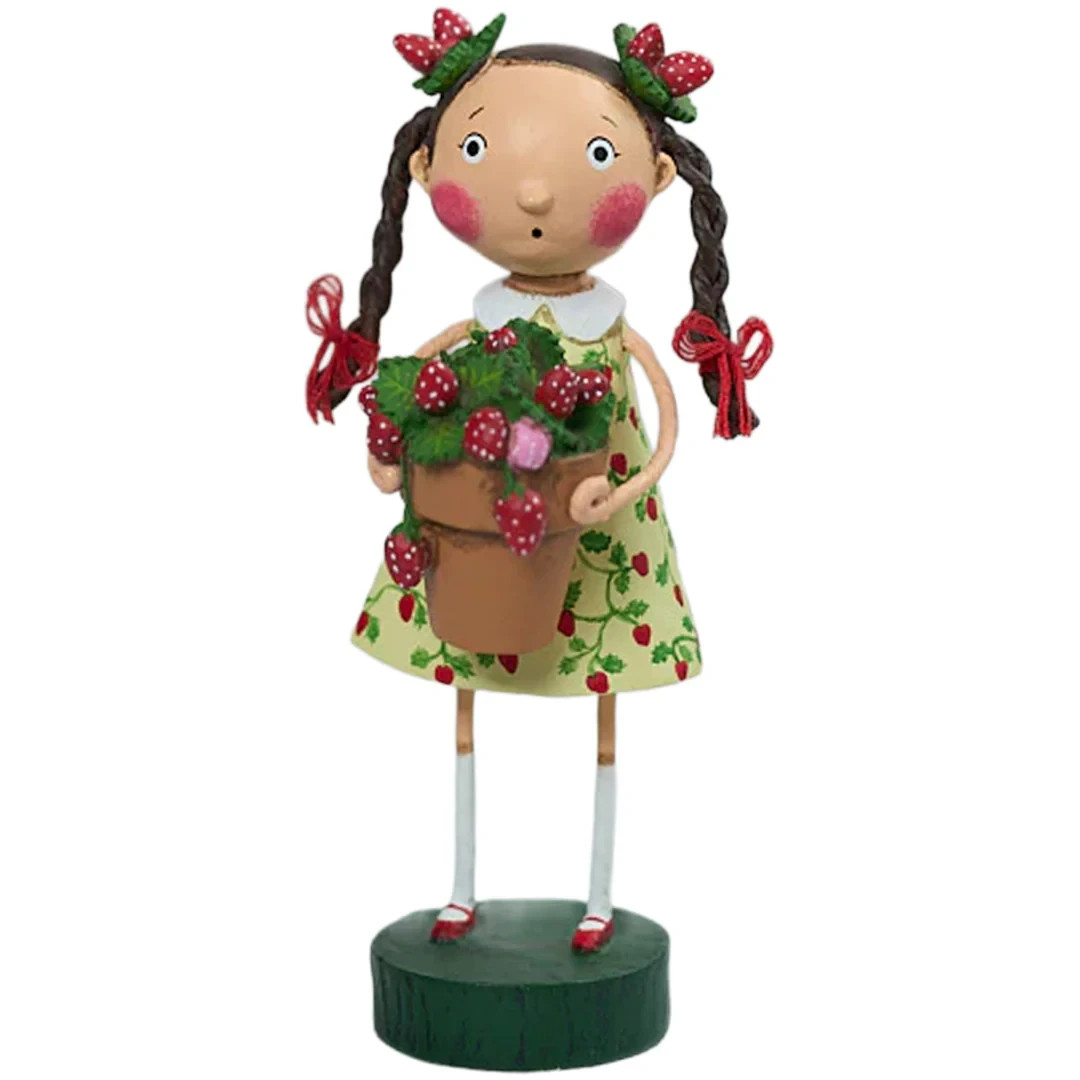 LORI MITCHELL ~ Strawberry Fields  ~ Spring Garden Figurine ~ Free Shipping