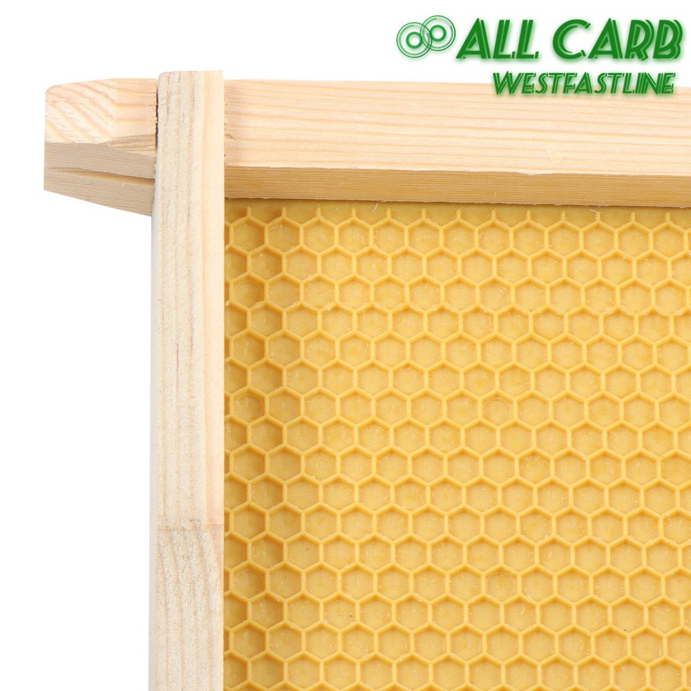 4 Layer 10 Frame Bee Hive Beeswax Coated Includes Beehive Frames and Foundations