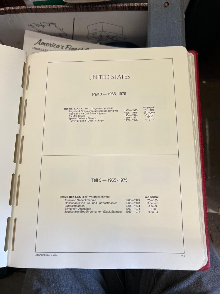 THREE NICE LIGHTHOUSE USA HINGELESS BINDERS WITH ALL USA PAGES GEM PRISTINE used