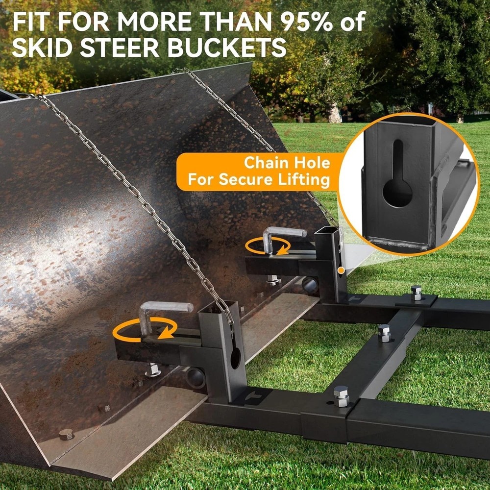 Clamp on Forks for Tractor Attachments - 2000lbs Capacity