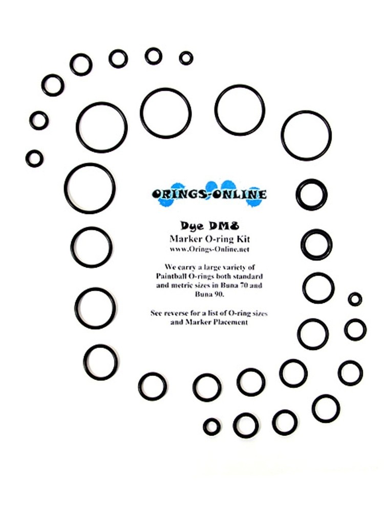 DYE DM8 Paintball Marker O-ring Oring Kit x 2 rebuilds /  kits