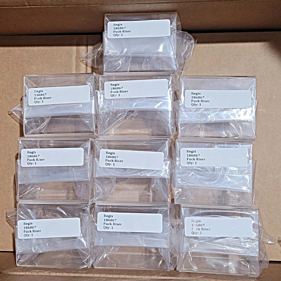 4" Riser Display Showcase Stand Acrylic Plastic 3 Sided Riser NEW -Qty Discounts