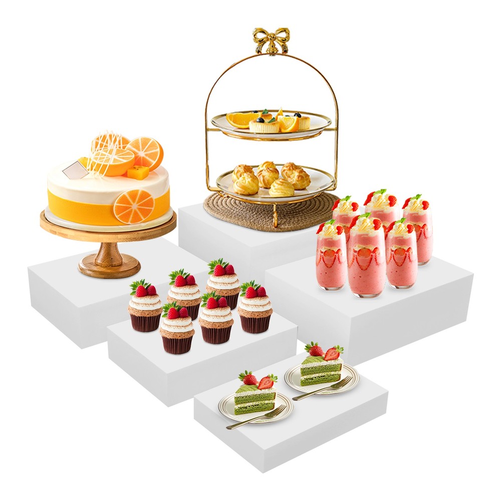5PCS Buffet Risers Food Risers for Buffet Table Display Stand for Catering De.