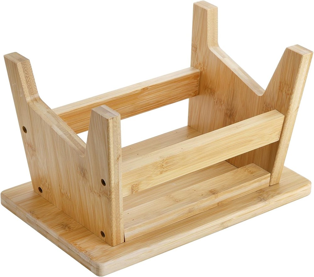 Bamboo Step Stool, Non-Slip One Step Stool