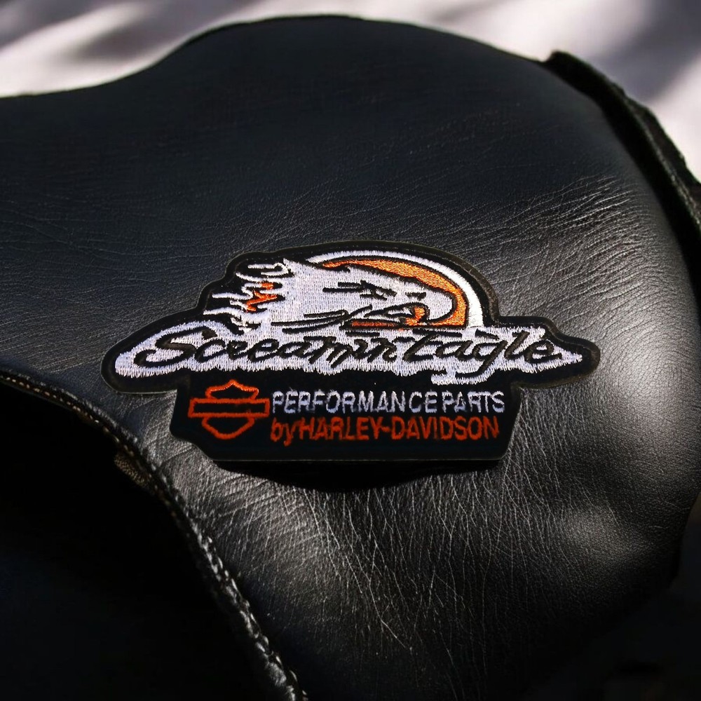Harley Davidson screamin eagle performance iron on patch 5 x 2.5 inch 2 Pc