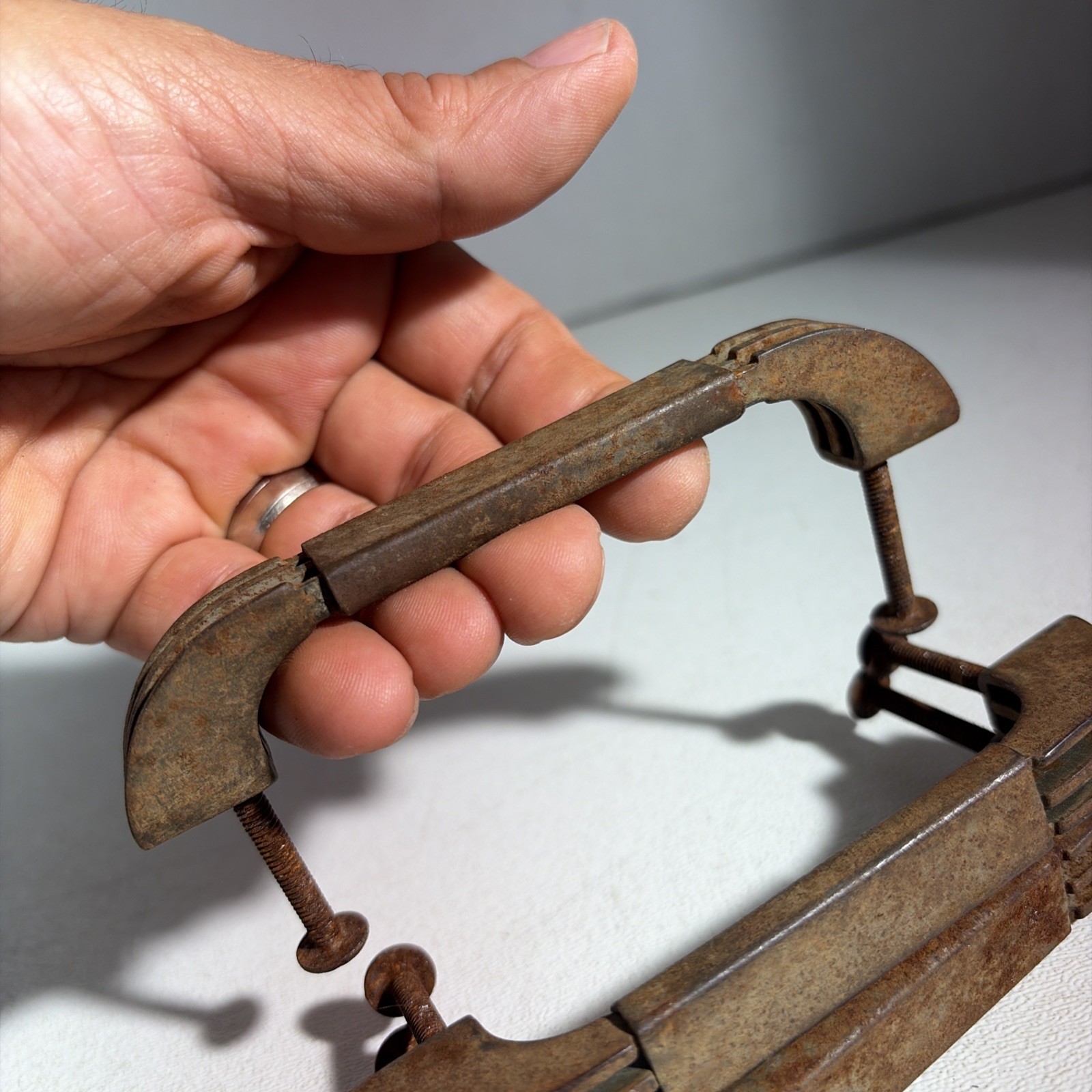 Vintage Art Deco Mid Century Modern Rustic Drawer Pulls Handles Set Of 3