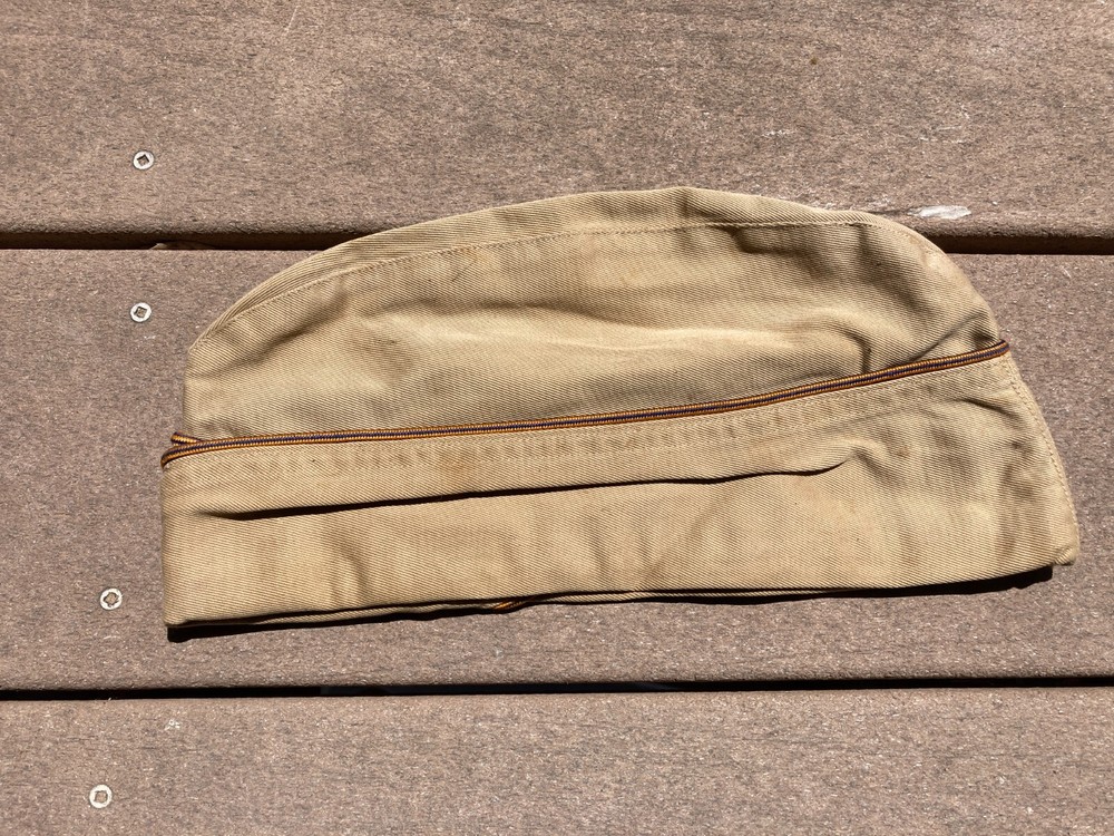 ORIGINAL WWII US ARMY AIR FORCE CORP KHAKI OVERSEAS CAP Approx 7