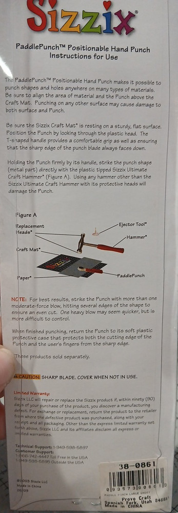 Sizzix Paddle Punch 38-0861 Large Ghost