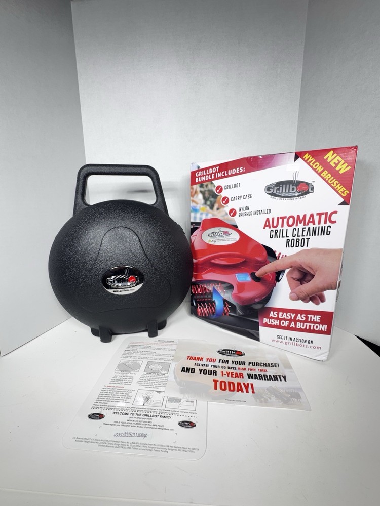 Grillbot Automatic Grill Cleaner Robot with Nylon Brushes - New Open Box