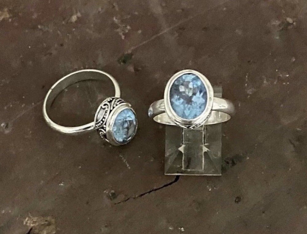 Blue Topaz Ring Sterling (ONE)