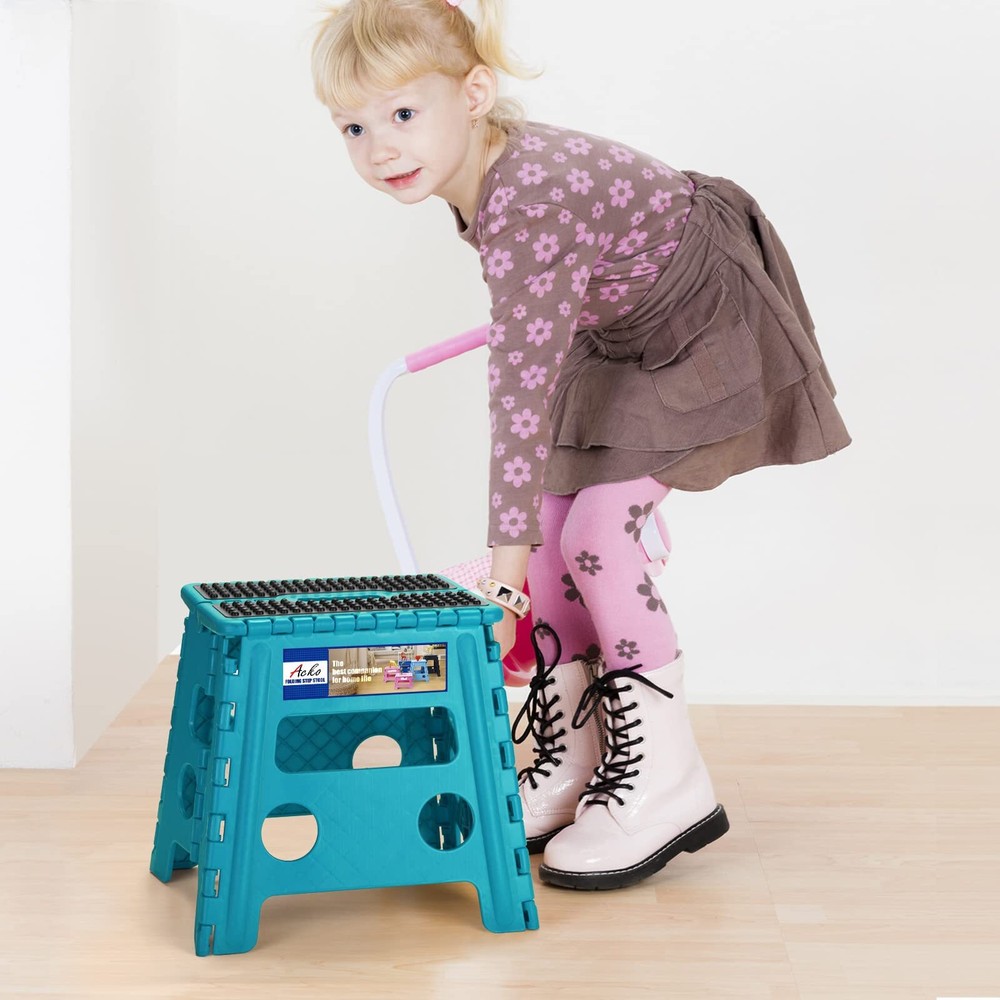 Folding Step Stool - 13" Premium Heavy Duty Foldable Stool for Adults Kitchen...