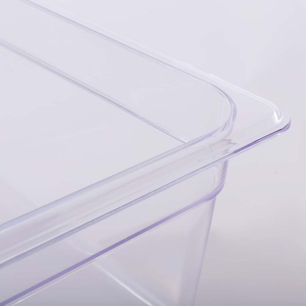 6 PACK Full Size Clear Plastic Steam Prep Table Food Pan Polycarbonate 6" Deep