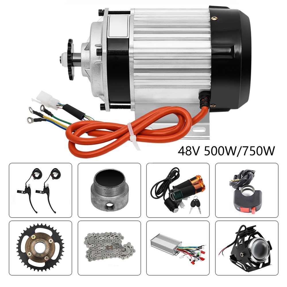 48V Tricycle Electric Conversion Kit Brushless Geared Motor Kit Motor Controller