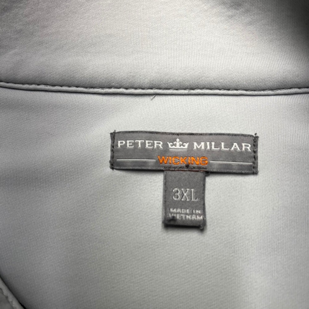 Peter Millar Perth 1/4 Zip Wicking Pullover Black Gray Performance Stretch 3XL