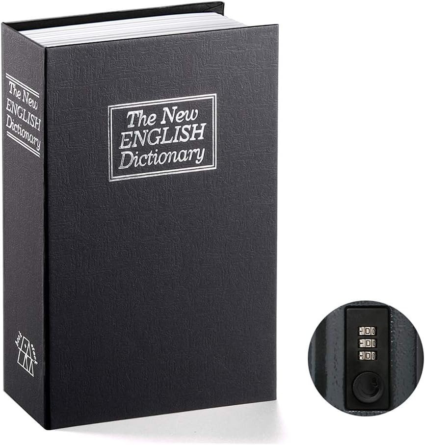 Freestanding Dictionary Safe with Advanced Combination Lock - Modern Metal Box