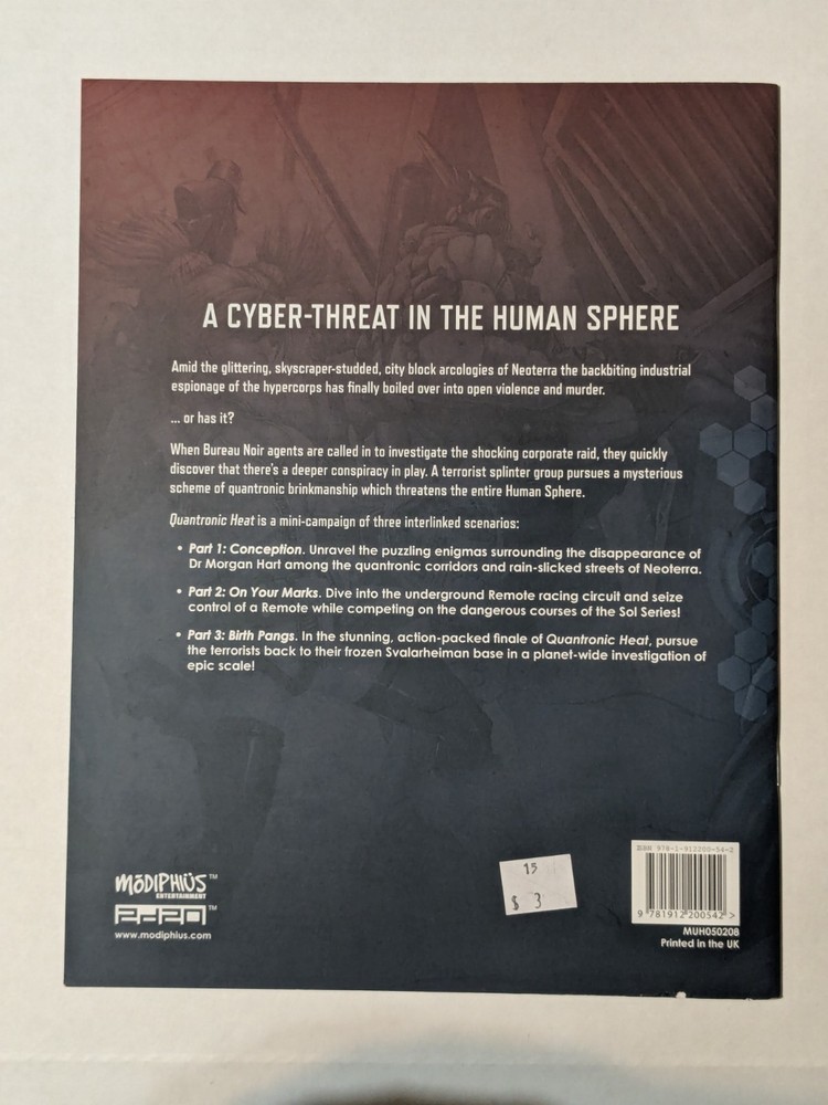 Corvus Belli - Infinity RPG - Quantronic Heat - Modphius - 2d20