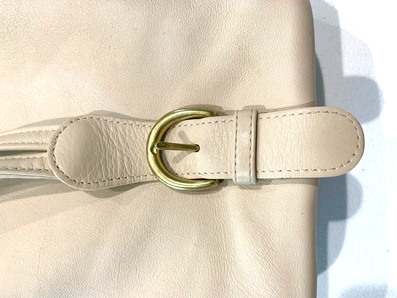 VTG COACH 4162 Ivory 100% Glove Tanned Leather Backpack Handbag Authenticated