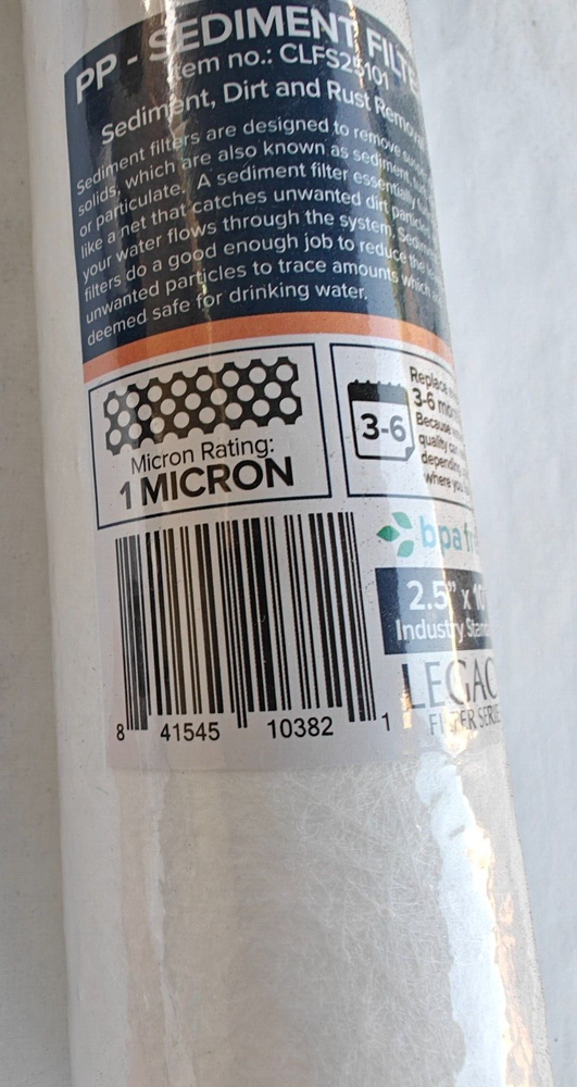 Brio PP - Sediment Filter, CLFS25101, 1 Micron