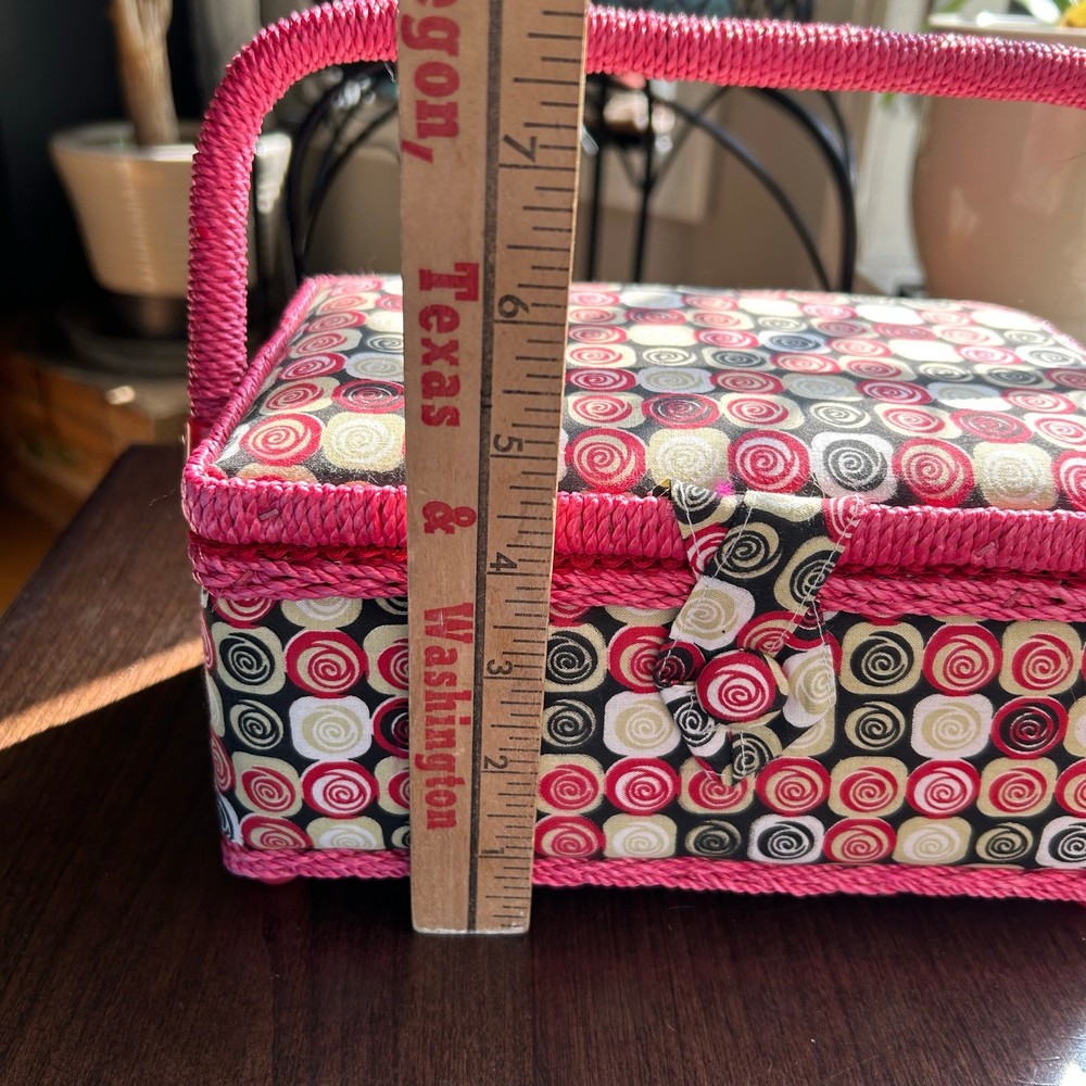 Wicker Sewing Basket Complete with Insert Tray & Extras