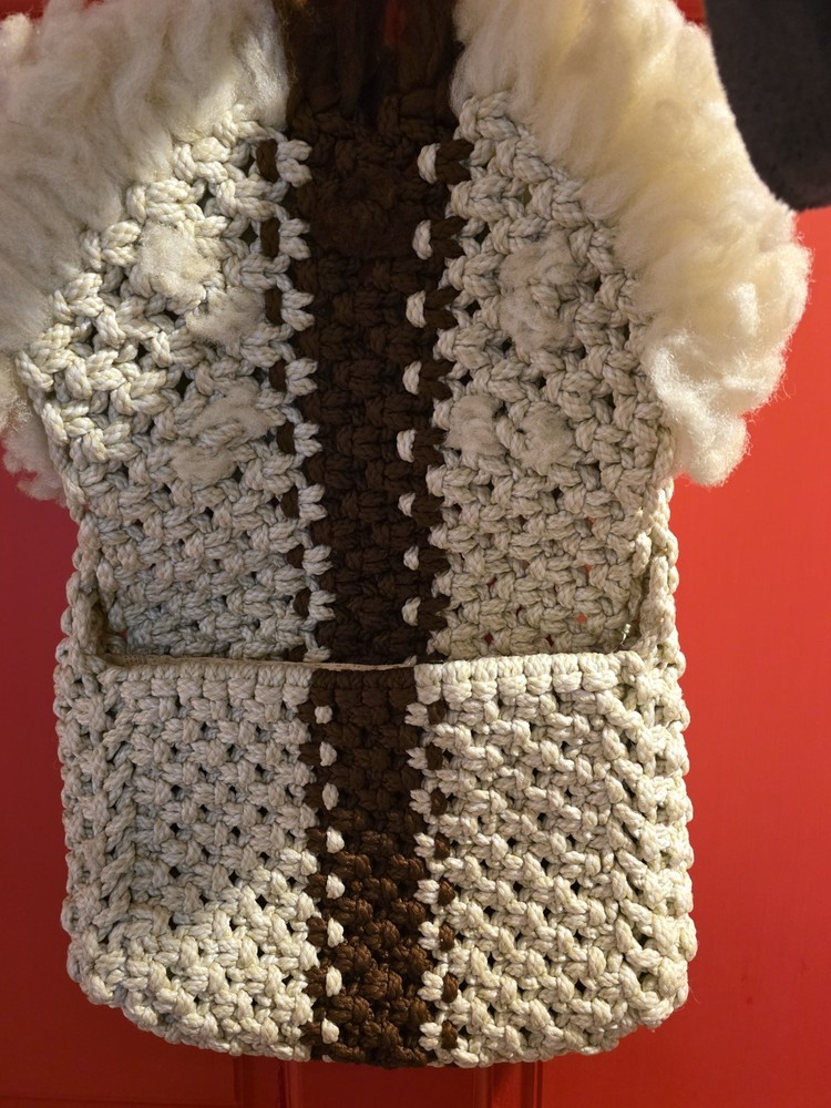 Vintage 1970's BOHO Macrame Owl Shoulder Bag