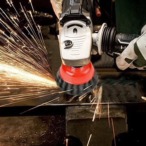 10 Pack 3" Twisted Knotted Wire Wheel Cup Brushes for Angle Grinder, Rust Remova