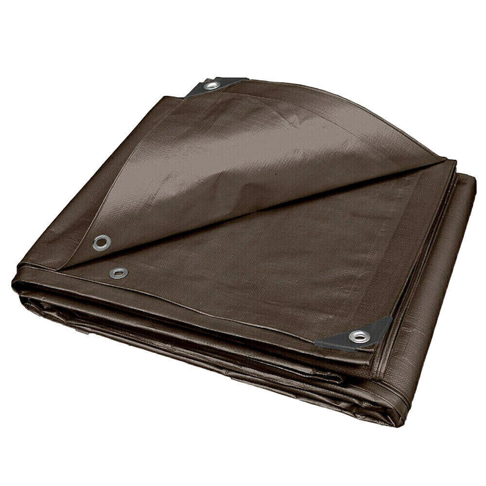Heavy Duty Poly Tarp 5/10/12/16/20 Mil Waterproof Tarpaulin Cover w/ Grommets