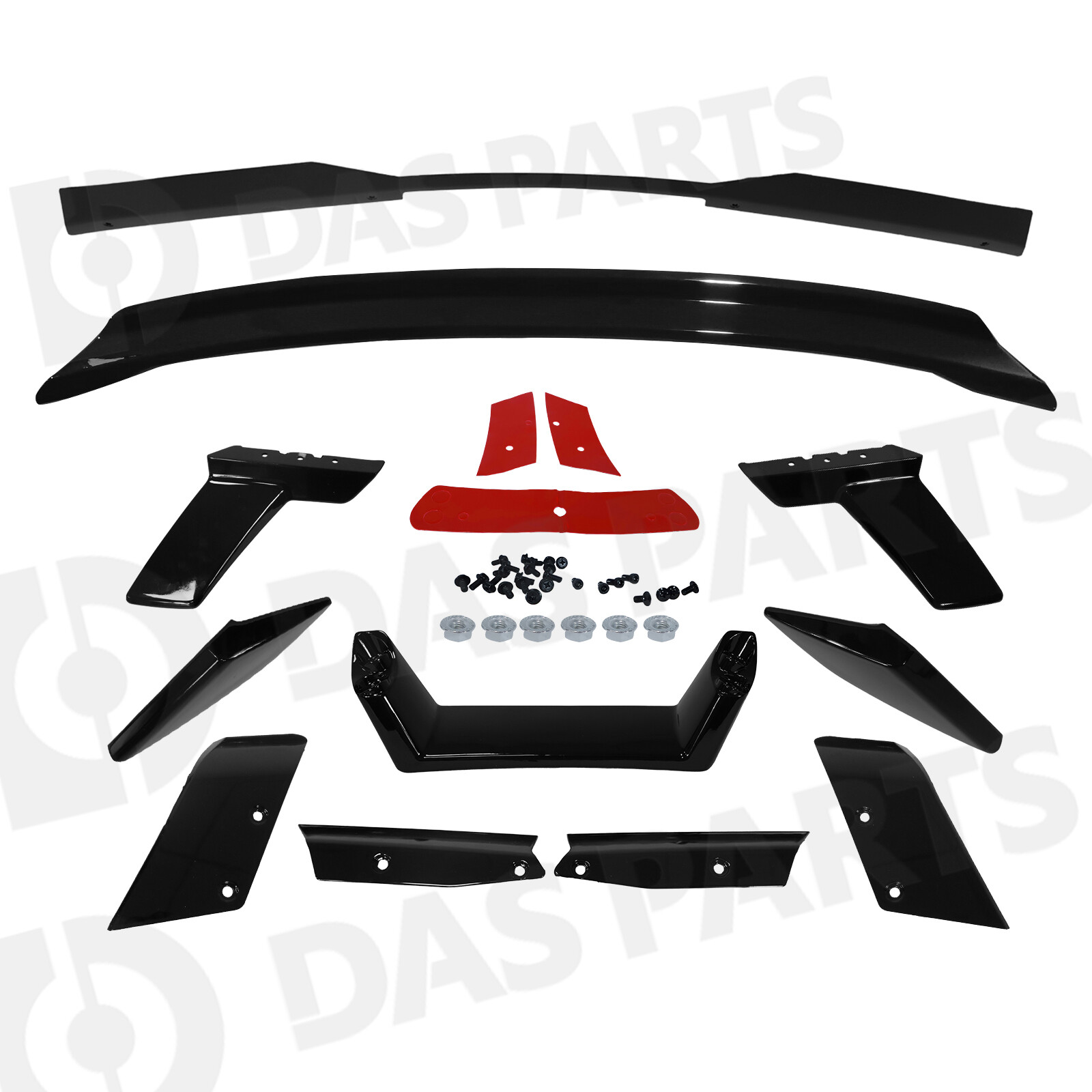 Gloss Black Spoiler Wing W/Gurney Flap DH Performance For 2024 2025 Ford Mustang
