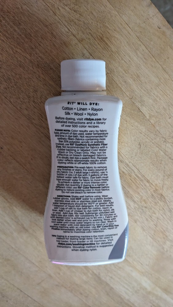 Rit All-Purpose Liquid Dye: multiple colors available