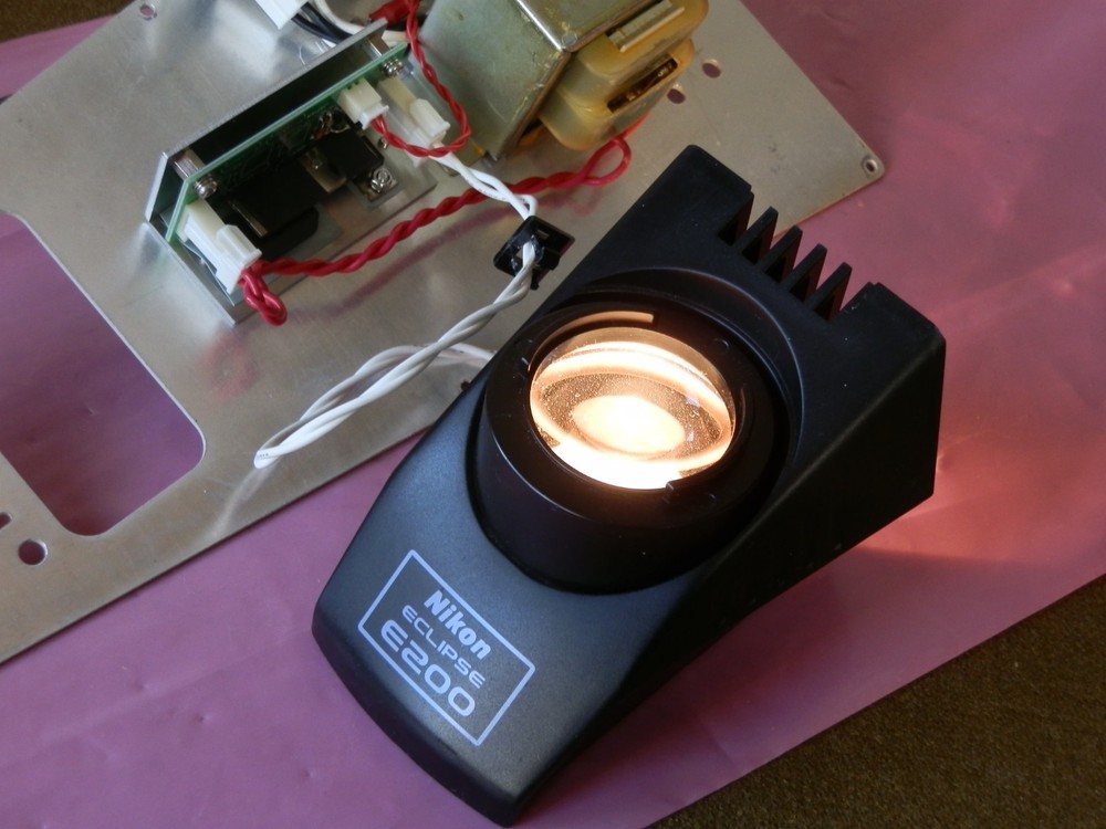 Nikon Microscope E200 LED Power Supply, Lamp, Switch and Rheostat Assembly
