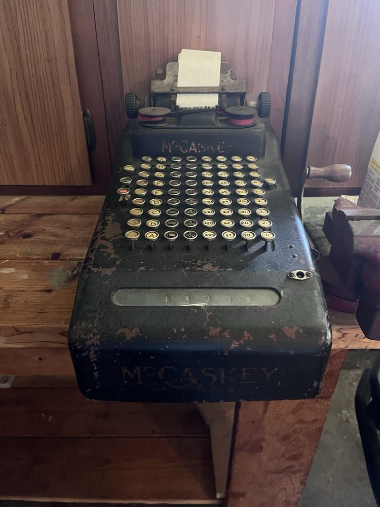 McCaskey 1920s Antique Cash Register Adding Machine