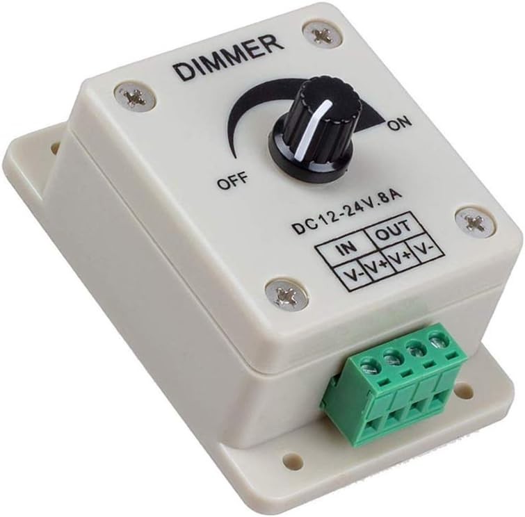 3pcs LED Dimmer Switch Controller 12-24V 8A PWM Brightness for LED Strips