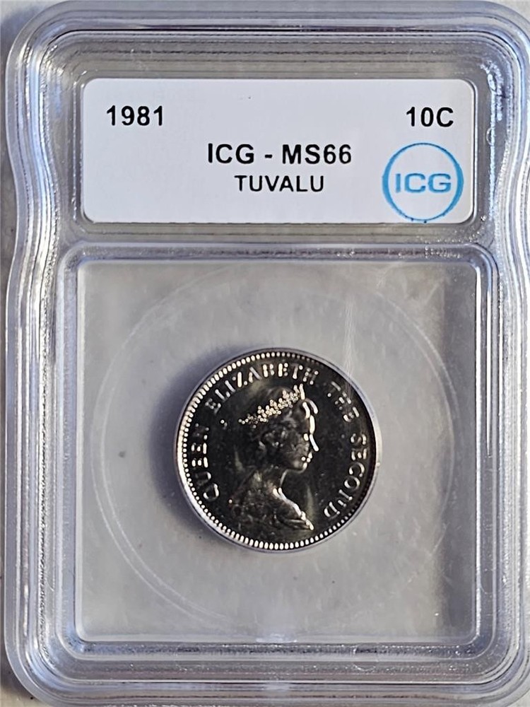 Tuvalu 10 Cents 1981 ICG MS 66