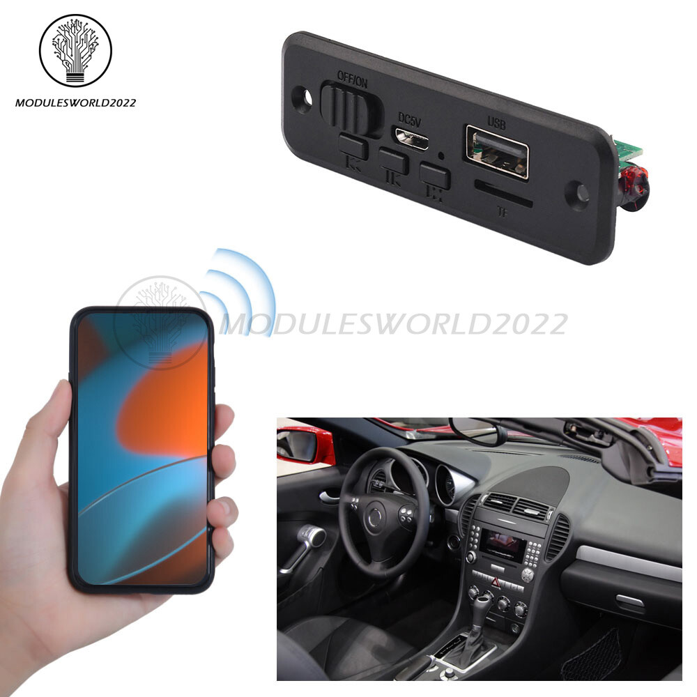 DC5V Bluetooth MP3 Player Decoder Board 2*3W Car Audio Amplifier Module FM Radio