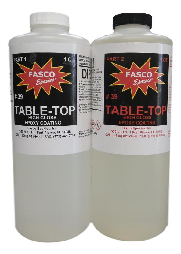 Crystal Clear Table Top & Bar Top UV Resistant Epoxy Coating - 1/2 gallon kit