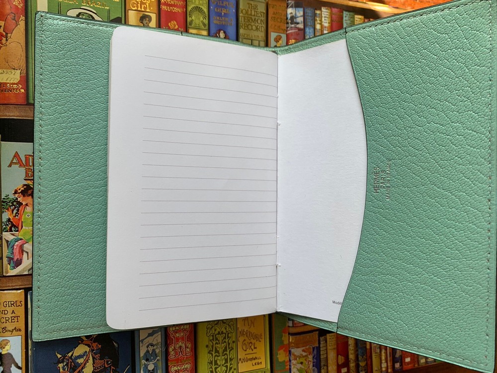 Authentic Hermes Compact Size Planner Cover Light Green Agenda PM