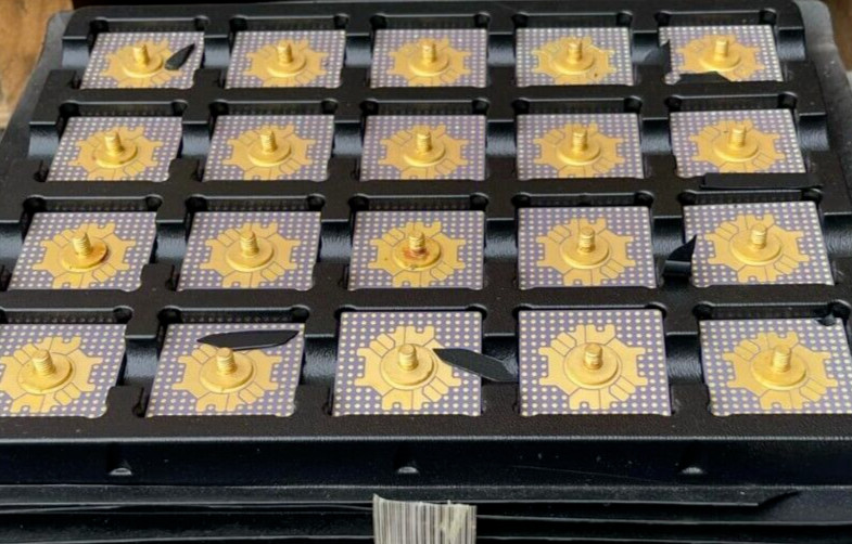 2x Vintage Military Army Aerospace Gold Purple Ceramic Dual Port High Speed Ram