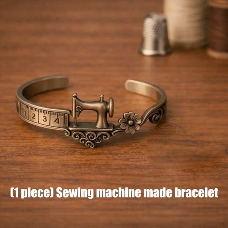 Stylish Sewing Machine Inspired Bangle Adjustable Fit Suitable For Various