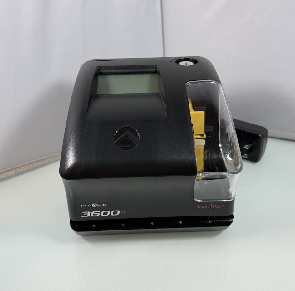 Pyramid 3600SS Time Systems SmartSite Work Time Clock & Document Stamp - NO KEY