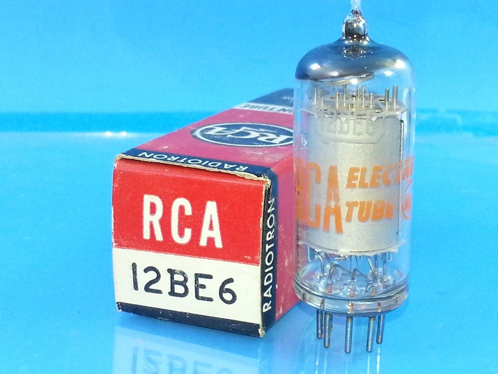 RCA 12BE6 TUBE NOS NIB GREY PLATE Valvola  Röhre Valve SINGLE