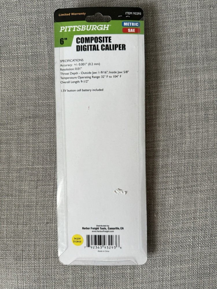 Pittsburgh 6"Composite caliper