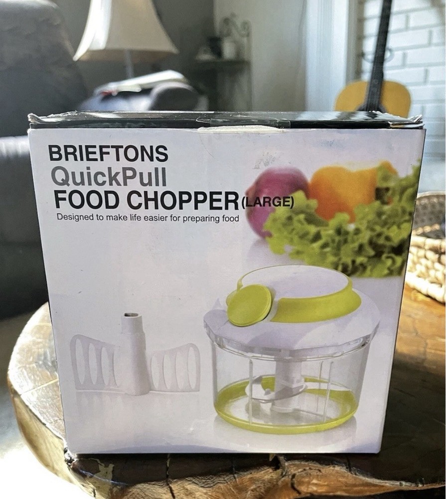 🔪 Brieftons QuickPull Food Chopper (Large) – Manual Veggie & Herb Chopper 🥗✨